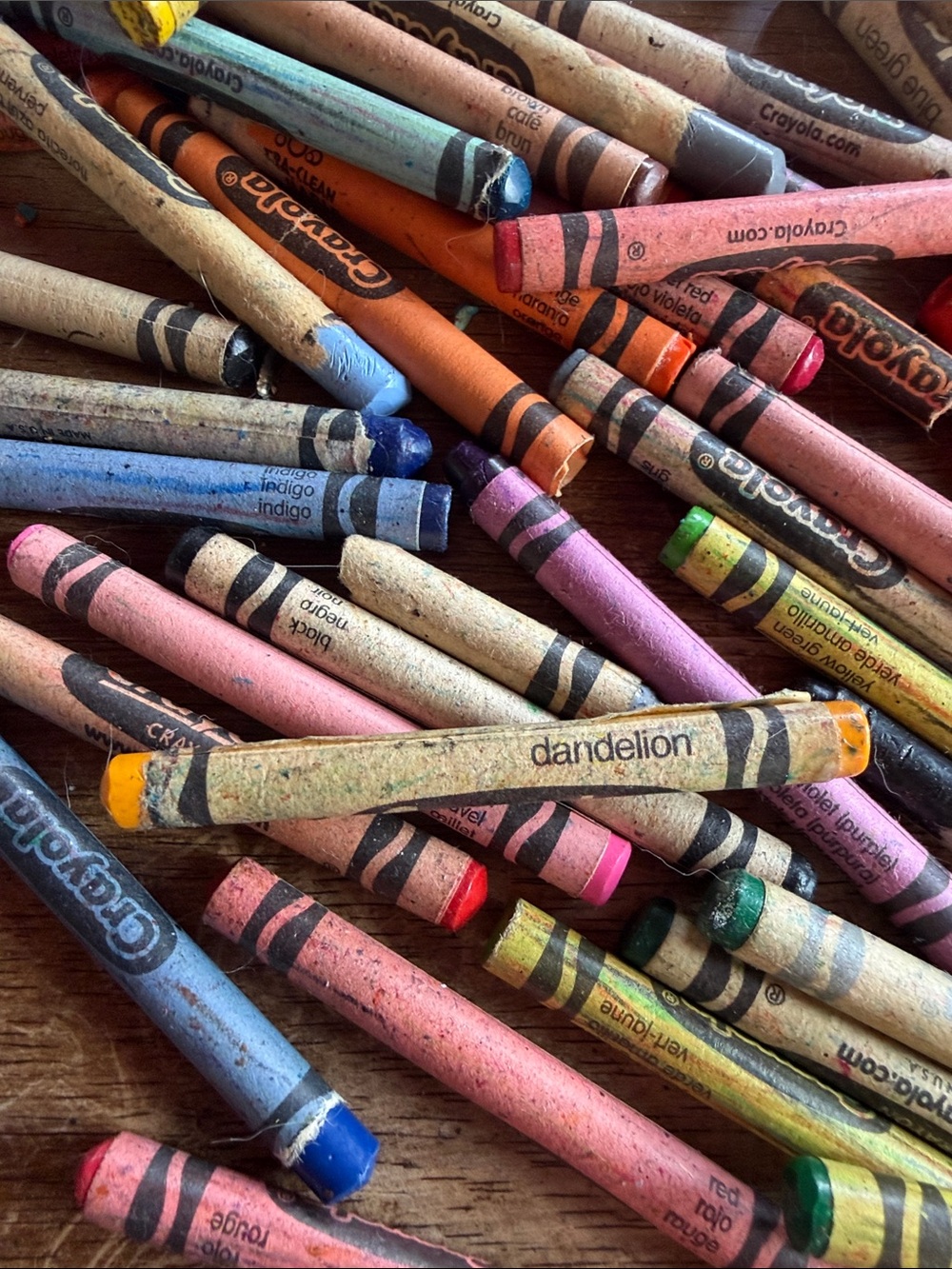 Crayola Dandelion Yellow Crayon - Vintage - Used